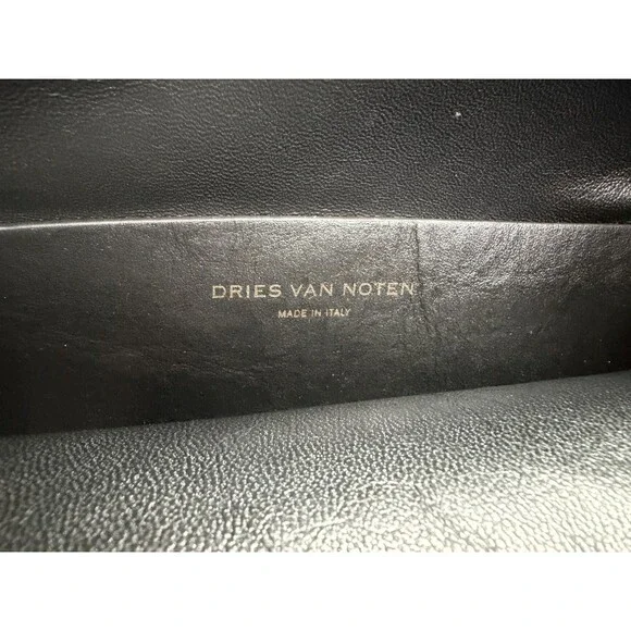 Dries Van Noten Haircalf Tote Chartreuse Green Leather Handle Rare Made Italy - Picture 14 of 17